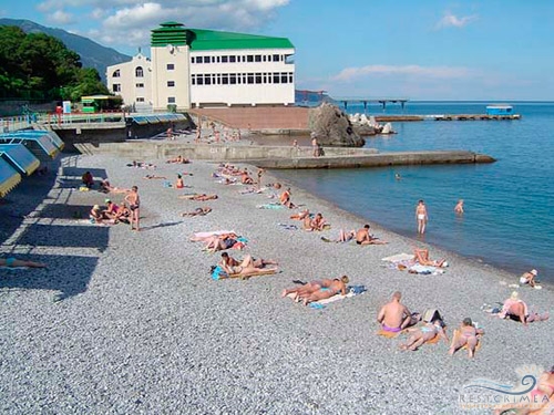 Санаторий Черноморье: пляж