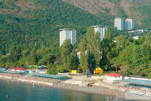 Sanatorium Crimea: view from the sea